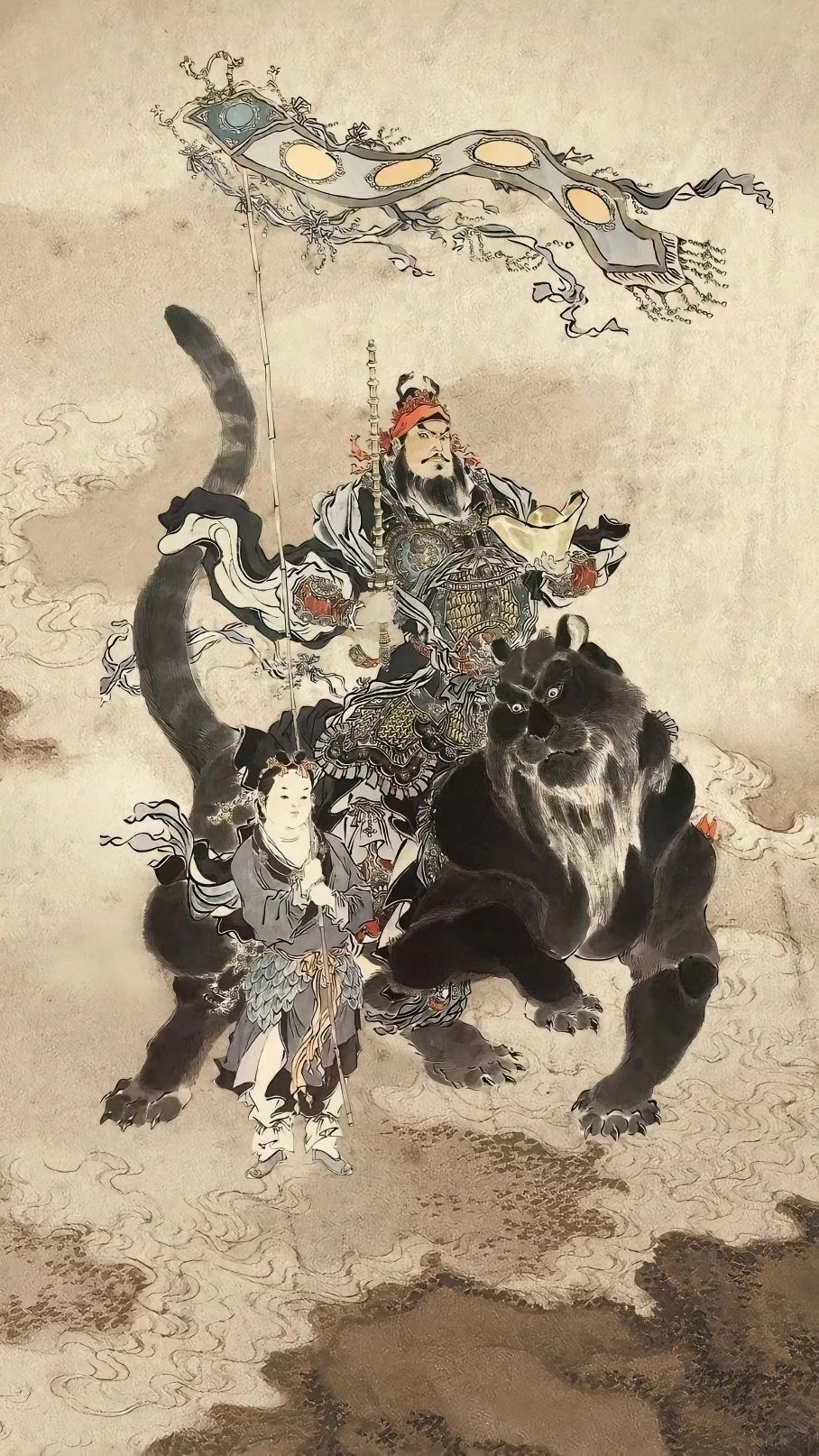 微醺夜話-壁紙|財神趙公明壁紙,快接財神